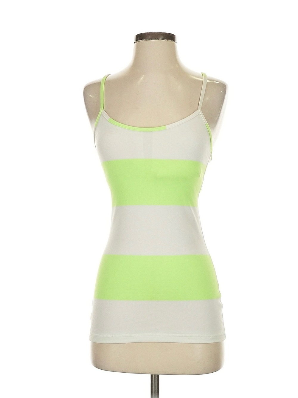 lululemon athletica Neon Lime & White Spaghetti-Strap Tank